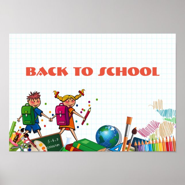 Affiche Retour à l'affiche scolaire (Devant)