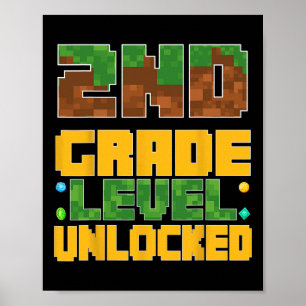 Affiche Retour à l'école 2e année garçons joueur premier j