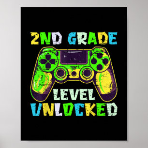 Affiche Retour à l'école 2e année garçons Joueur premier j