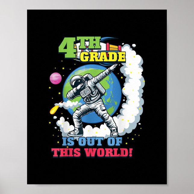 Affiche Retour à l'école 4e année Espace hors de ce monde (Devant)