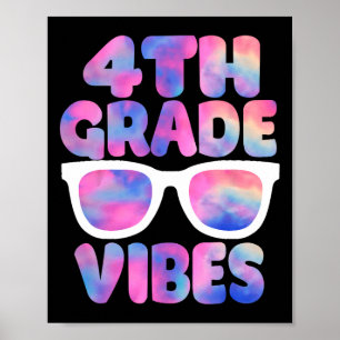 Affiche Retour à l'école 4e année Vibes Premier Jour Ensei