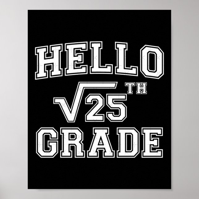 Affiche Retour à l'école 5e année Math Enseignant Carré Ra (Devant)