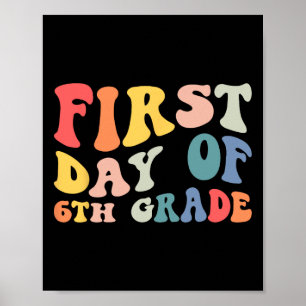 Affiche Retour à l'école 6e année 6e année Prof cool