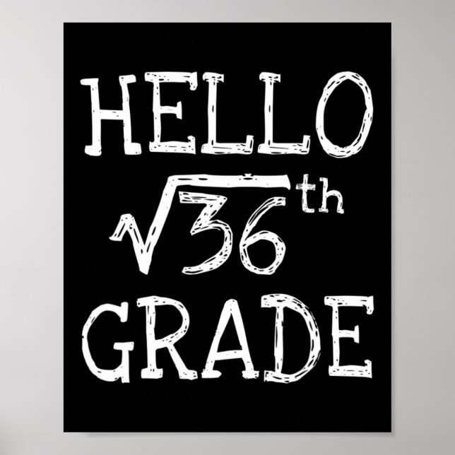 Affiche Retour À L'École 6E Carré Racine De 36 Math Ki (Devant)