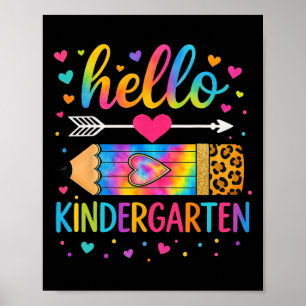 Affiche Retour à l'école Bonjour la maternelle Léopard Tie