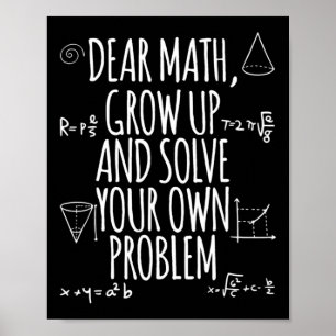 Affiche Retour À L'École Citation Math Pour Filles Garçons