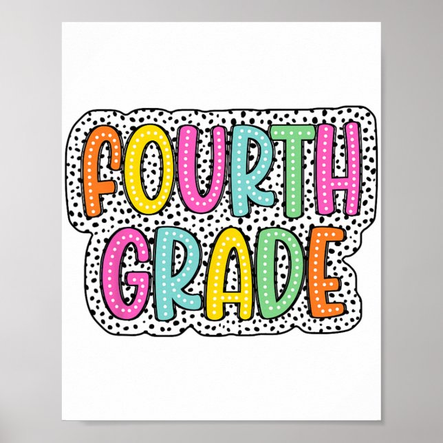 Affiche Retour À L'École Dalmatie Dots Enseignant Étudiant (Devant)