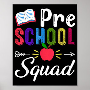 Affiche Retour à l'école enseignant pré-maternelle élève p