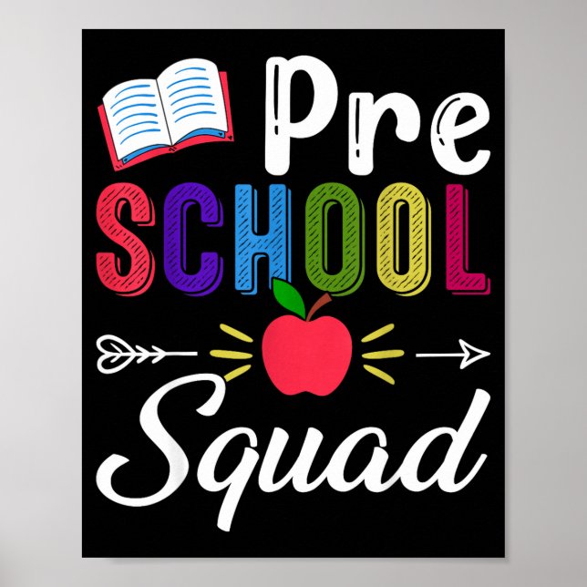 Affiche Retour à l'école enseignant pré-maternelle élève p (Devant)
