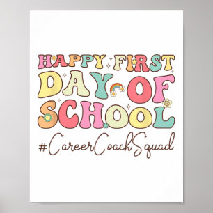 Affiche Retour à l'école Équipe de coach de carrière Groov