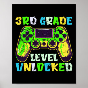 Affiche Retour à l'école garçon 3e année joueur premier jo