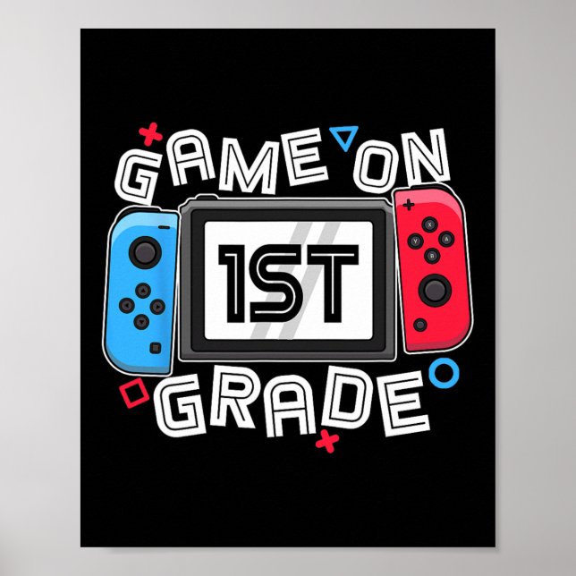 Affiche Retour à l'école jeu activé 1re année amusant joue (Devant)