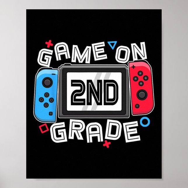 Affiche Retour à l'école jeu activé 2e année amusant joueu (Devant)