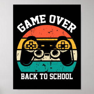 Affiche Retour À L'École Jeu Drôle Sur Enseignant Étudiant
