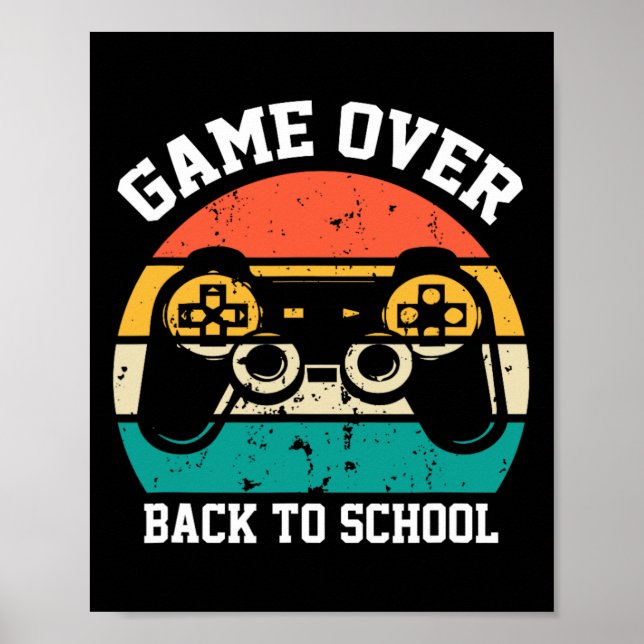 Affiche Retour À L'École Jeu Drôle Sur Enseignant Étudiant (Devant)