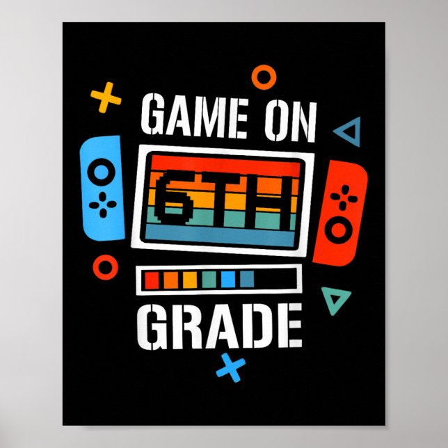 Affiche Retour À L'École Jeu Sur Jeu De 6E Année Funny Gam (Devant)