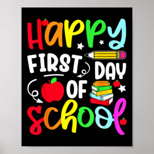 Affiche Retour À L'École Joyeux Premier Jour De L'École En
