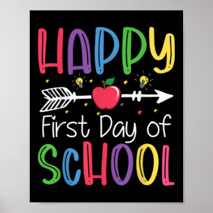 Affiche Retour À L'École Joyeux Premier Jour D'École Enfan