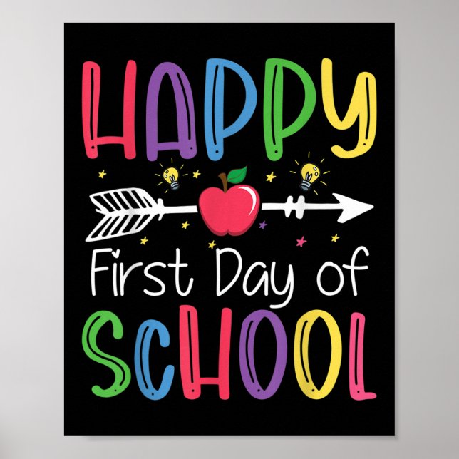 Affiche Retour À L'École Joyeux Premier Jour D'École Enfan (Devant)