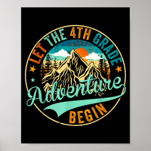 Affiche Retour à l'école laissez l'aventure de 4e année se