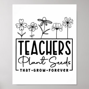 Affiche Retour à l'école Les enseignants plantent des grai