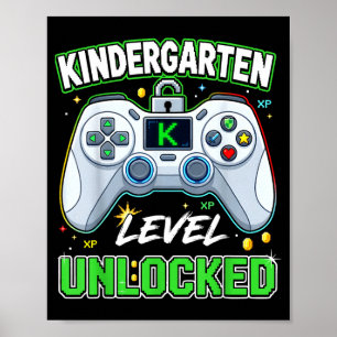 Affiche Retour à l'école maternelle garçon joueur premier