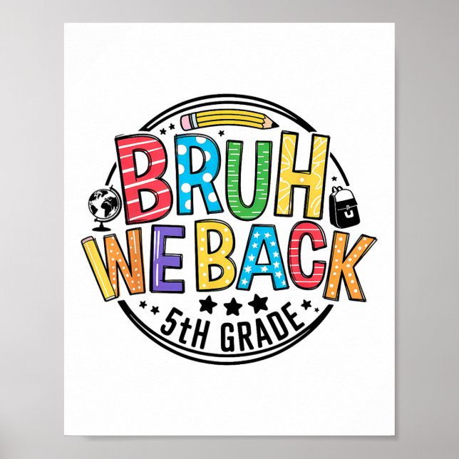 Affiche Retour à l'école mec on revient en 5e premier jour (Devant)