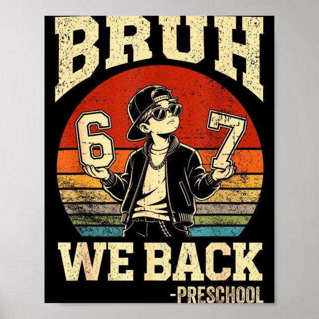 Affiche Retour à l'école mec retour à la maternelle 6 7 pr (Devant)
