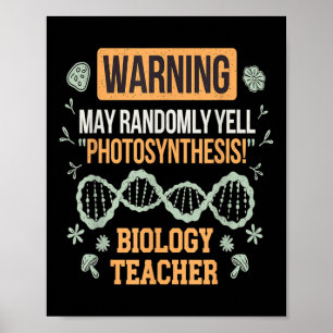 Affiche Retour à l'école Microbiologie Drôle Professeur de