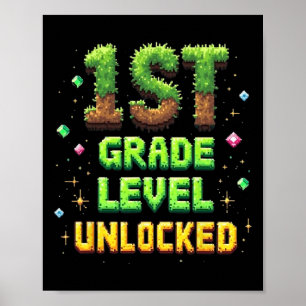 Affiche Retour à l'école Niveau 1ère année débloqué Garçon