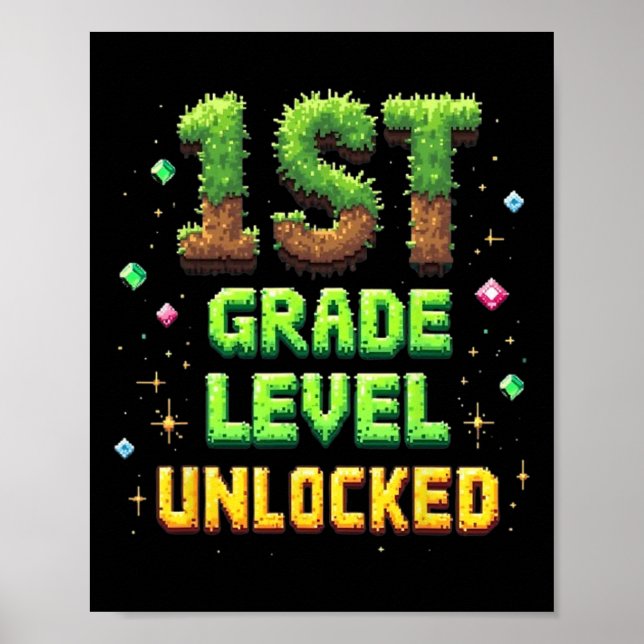 Affiche Retour à l'école Niveau 1ère année débloqué Garçon (Devant)