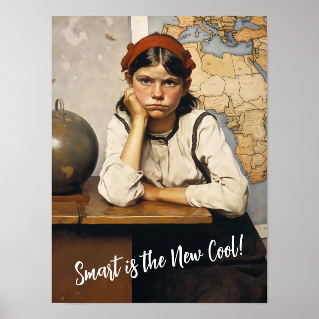 Affiche Retour à l'école Norman Rockwell dessin style (Devant)
