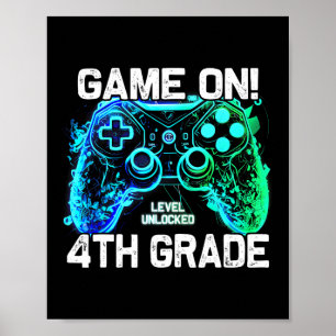 Affiche Retour à l'école pour garçon de 4e année joueur jo