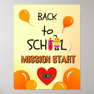Affiche Retour à l'école pour les enfants