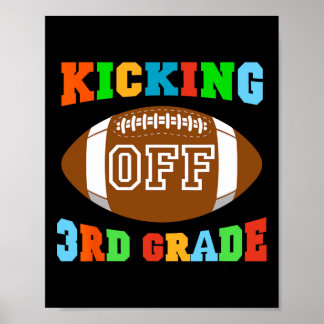 Affiche Retour à l'école pour les enfants de football de 3