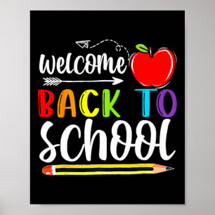 Affiche Retour À L'École Premier Jour De L'École Enseignan