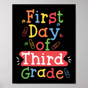 Affiche Retour À L'École Premier Jour D'Enseignant De Troi