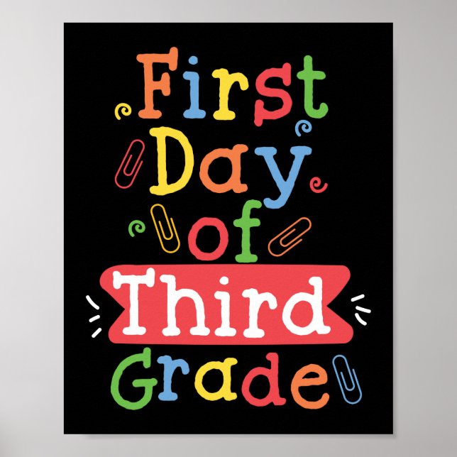 Affiche Retour À L'École Premier Jour D'Enseignant De Troi (Devant)