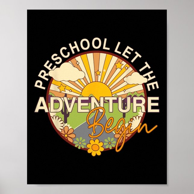 Affiche Retour à l'école Préscolaire Que l'aventure commen (Devant)