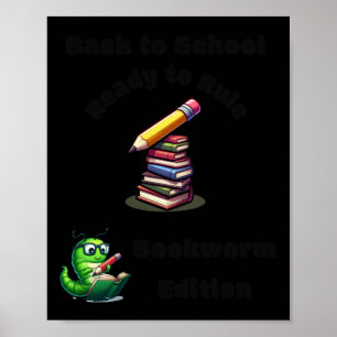 Affiche Retour À L'École Prêt À Régler Bookworm Edition St