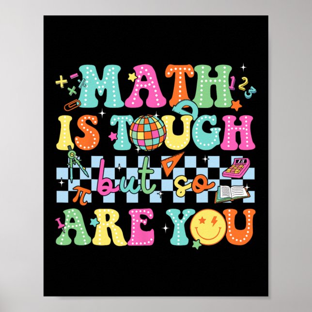 Affiche Retour à l'école Prof de maths Les maths c'est dur (Devant)