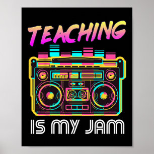 Affiche Retour à l'école Retro Enseignement est My Jam 80s