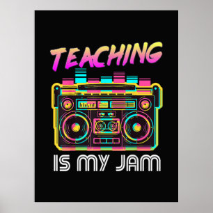 Affiche Retour à l'école Rétro Enseigner est mon truc 80s