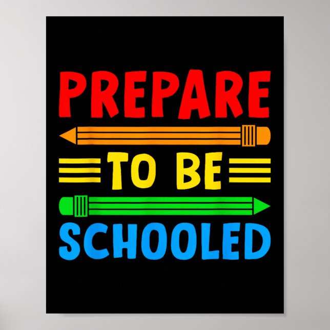 Affiche Retour À L'École Tenue De Professeur Drôle Se Prép (Devant)