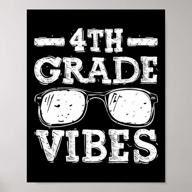 Affiche Retour à l'école Vibes de 4e année (Devant)