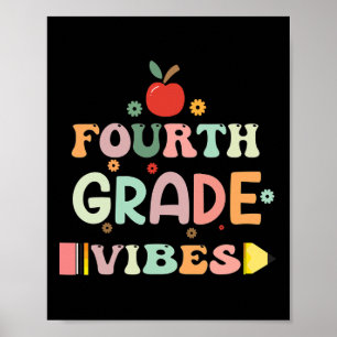 Affiche Retour À L'École Vibes De Quatrième Année Étudiant