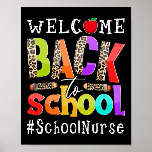 Affiche Retour À L'Infirmière D'École Premier Jour De L'Éc