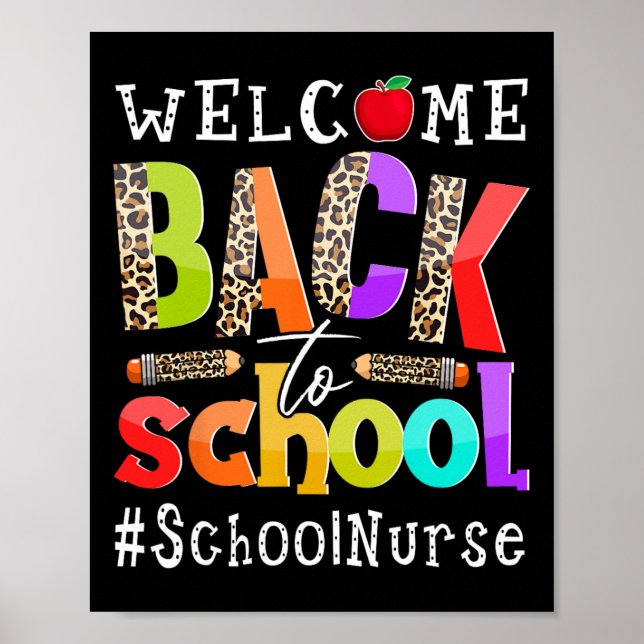 Affiche Retour À L'Infirmière D'École Premier Jour De L'Éc (Devant)