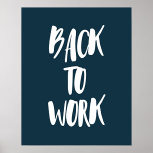 Affiche Retour au travail Passons à l'activité