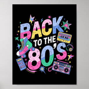 Affiche Retour aux années 80 Années 80 Vintage Eighties Re